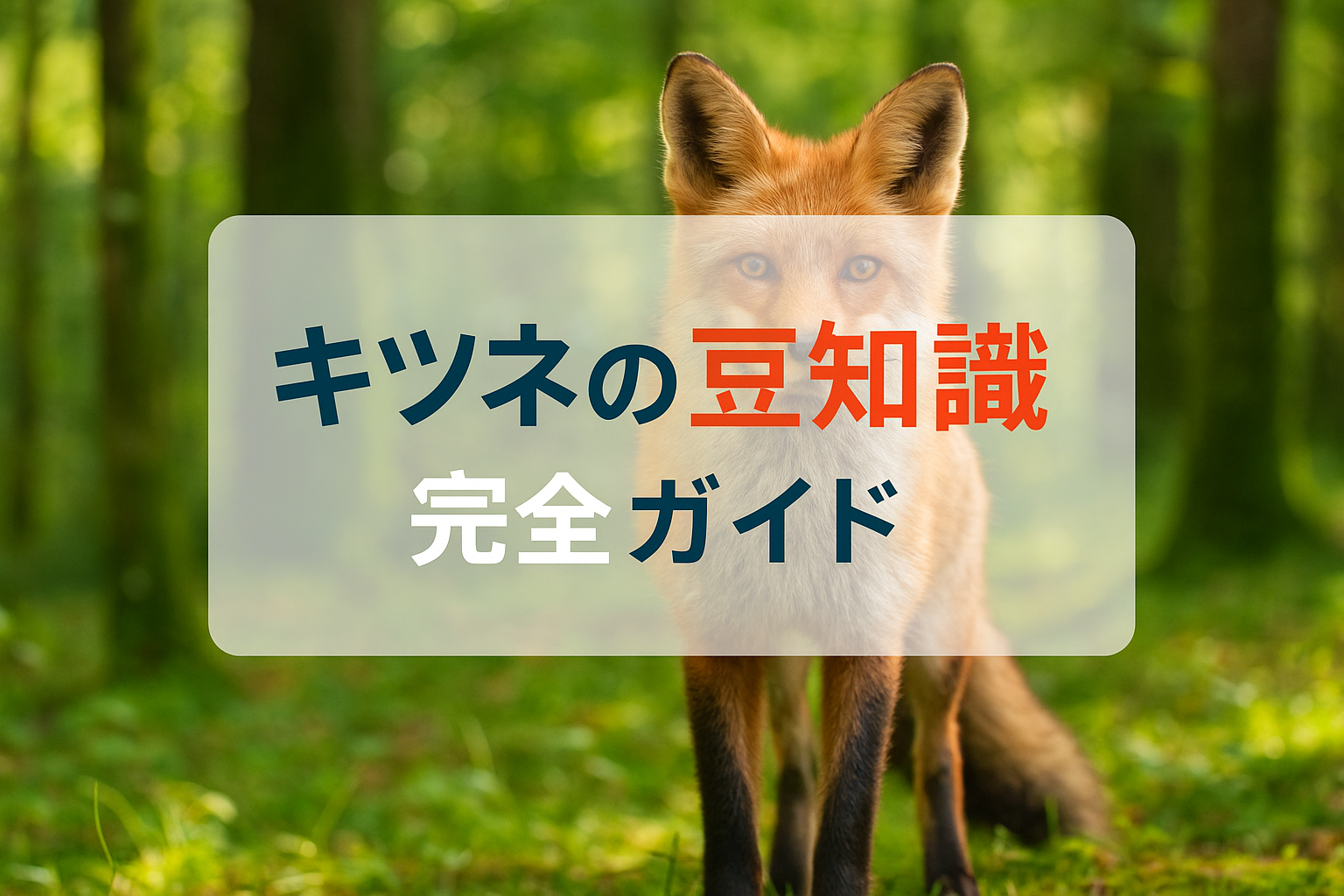 キツネの豆知識完全ガイド