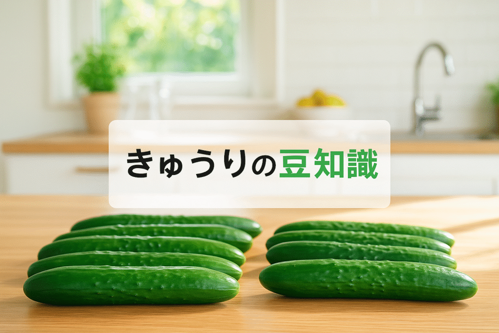 きゅうりの豆知識｜栄養がない野菜は本当？
