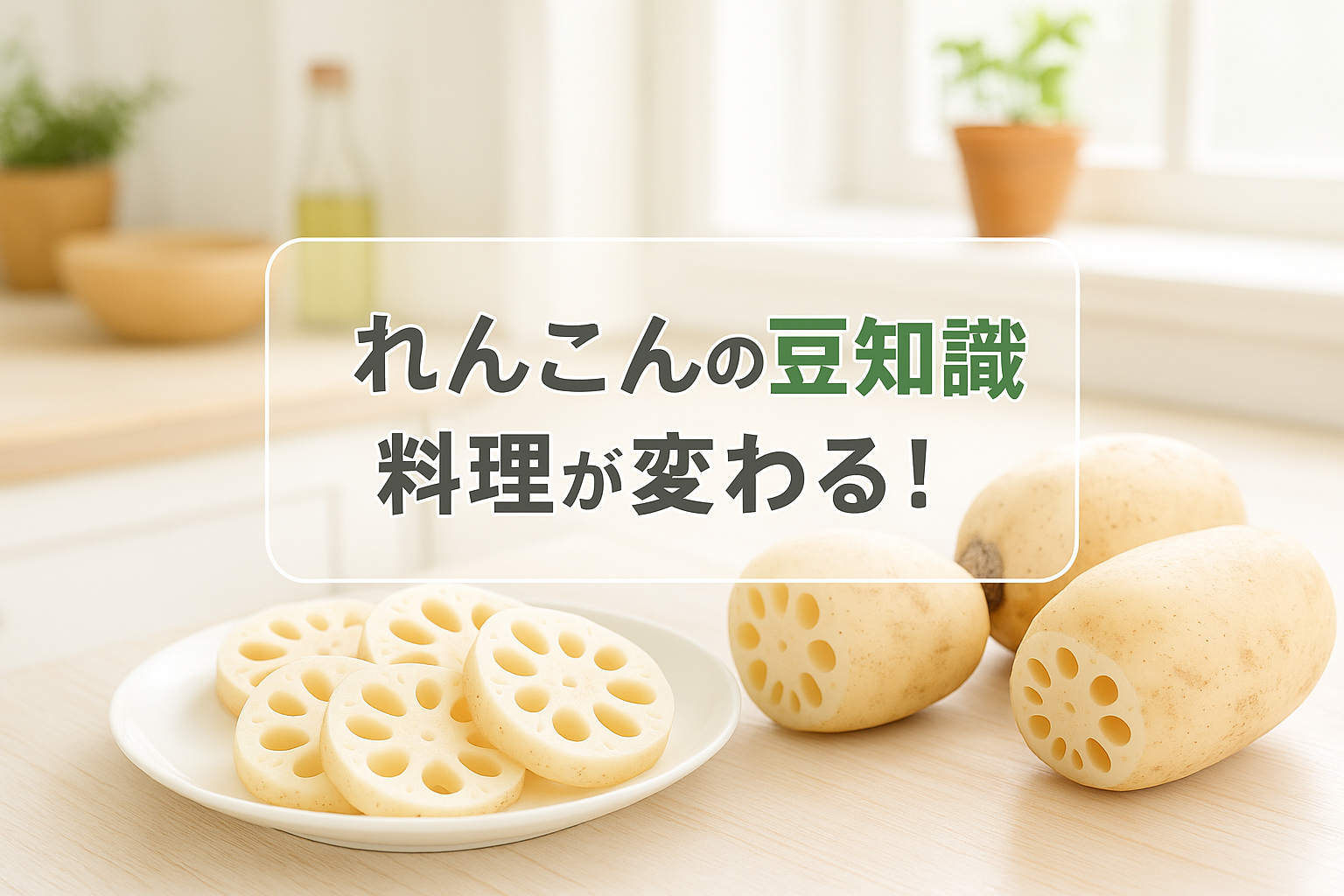 れんこんの豆知識で料理が変わる