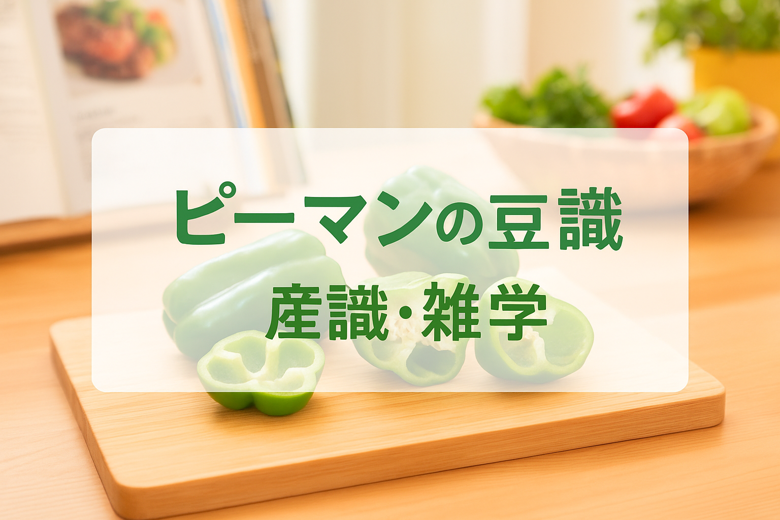 ピーマンの豆知識・雑学で会話が弾む！