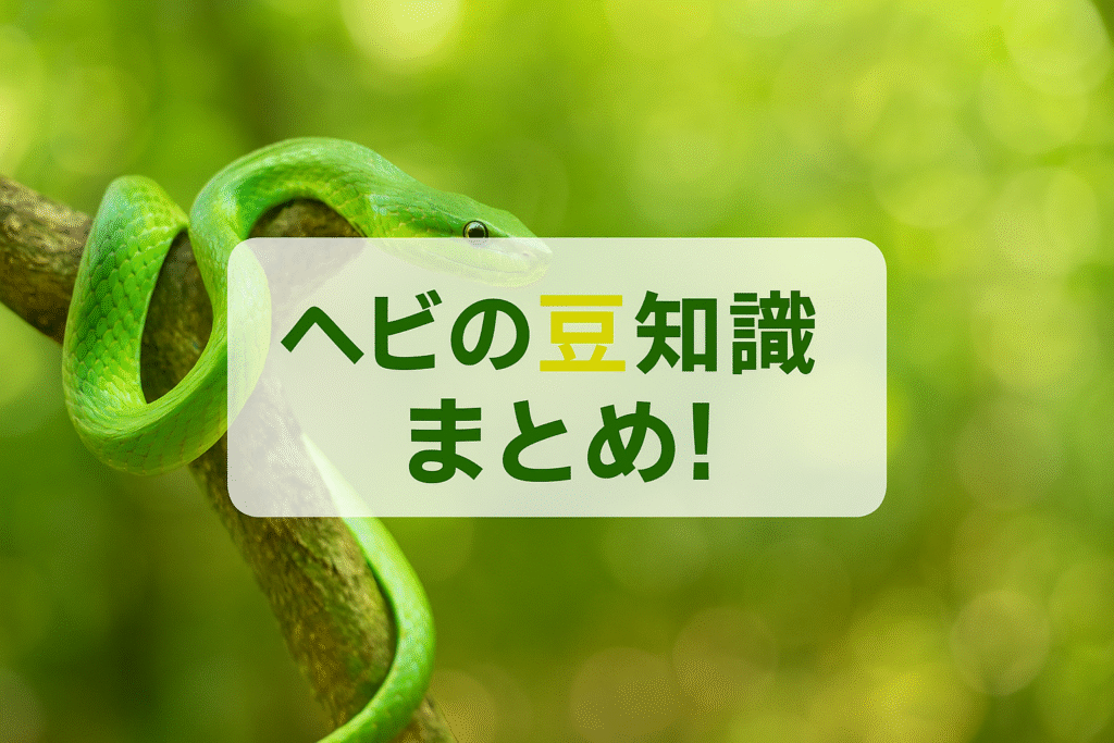 ヘビの豆知識まとめ！巳年に知りたい驚きの雑学