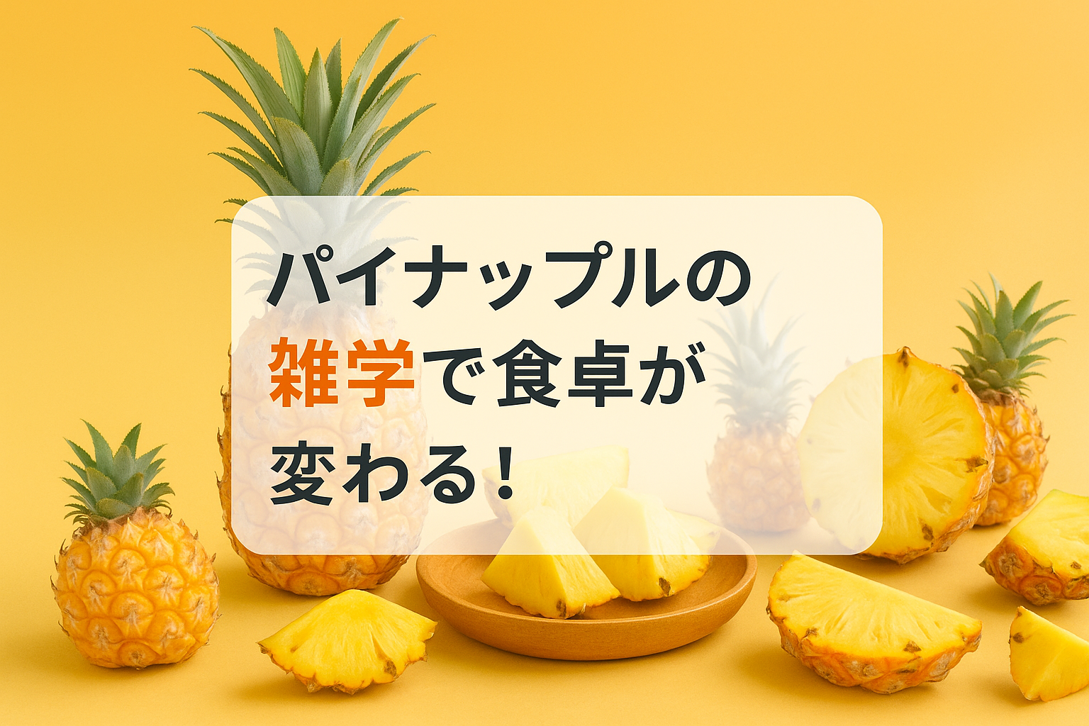 パイナップルの雑学で食卓が変わる！