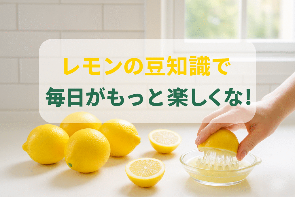 レモンの豆知識で毎日がもっと楽しくなる