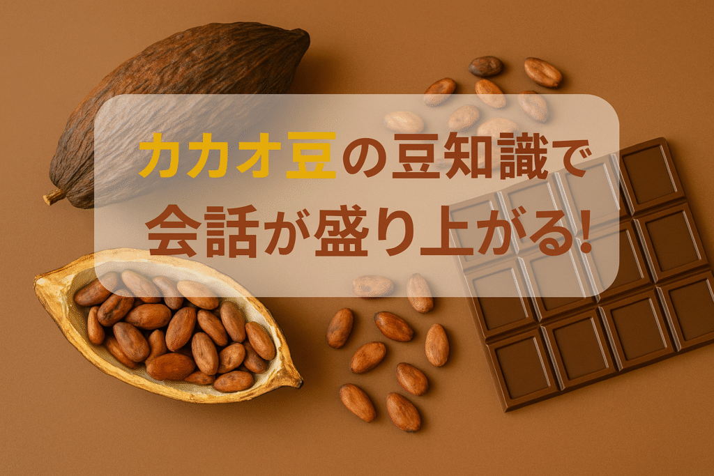 カカオ豆の豆知識で会話が盛り上がる！