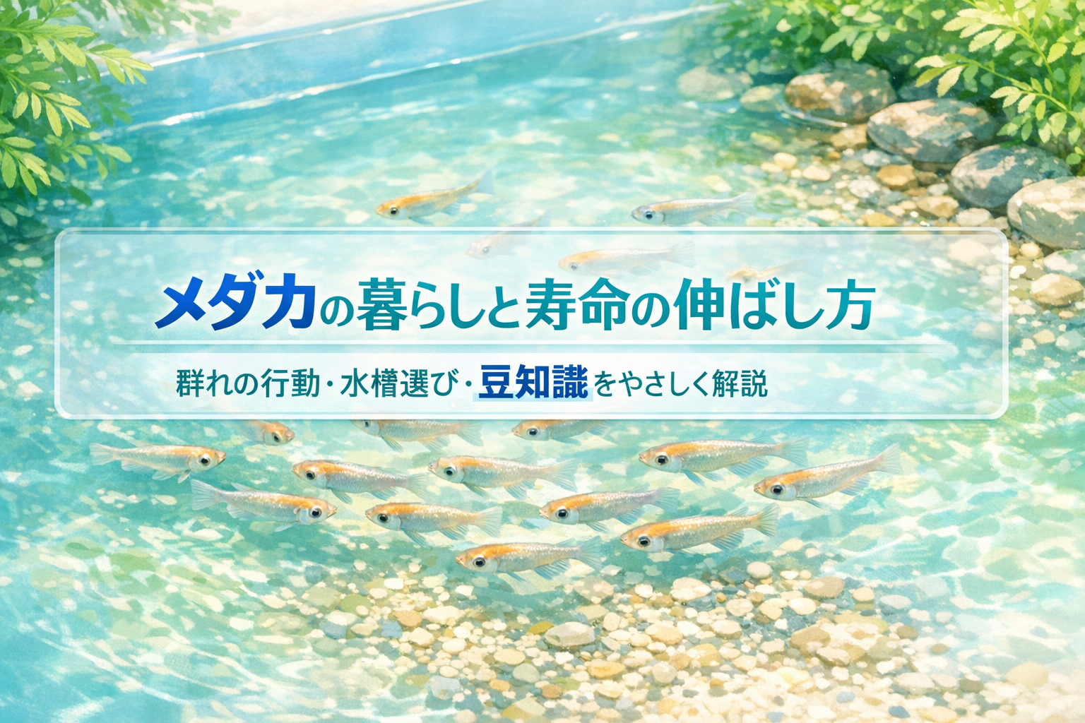 メダカ豆知識で楽しむ生態と飼育