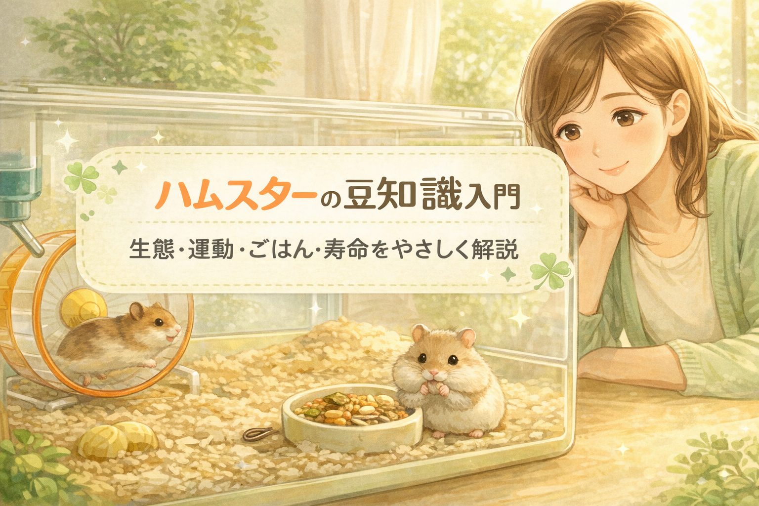 ハムスター豆知識で生態やごはんや性格