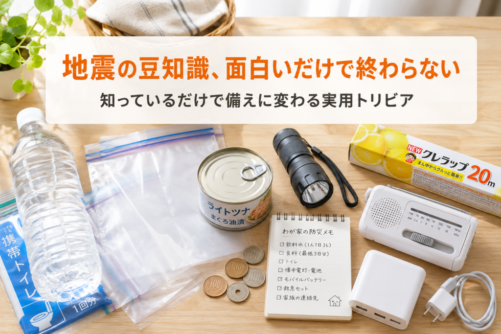 地震の豆知識、面白いだけじゃな