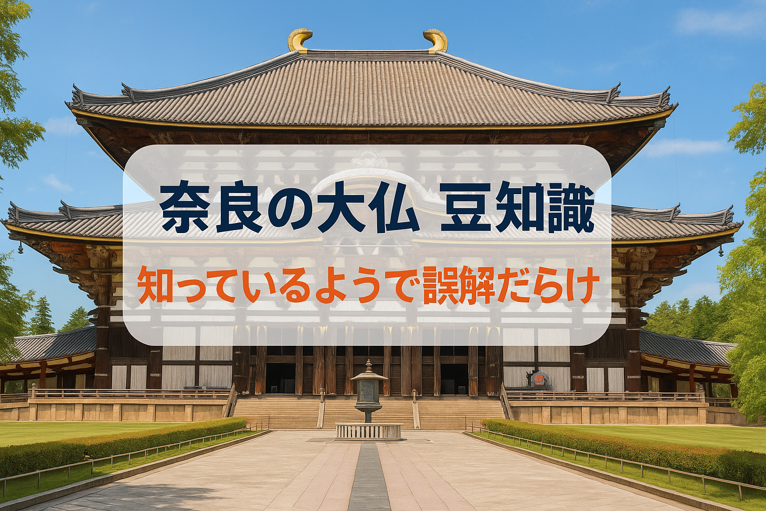 奈良の大仏豆知識、知っているようで実は誤解だらけだった